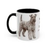 11oz Kerry Blue Terrier Latin Mug, Black, left side view