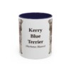 11oz Kerry Blue Terrier Latin Mug, Navy, front view