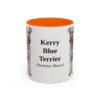 11oz Kerry Blue Terrier Latin Mug, Orange, front view