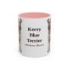 11oz Kerry Blue Terrier Latin Mug, Pink, front view