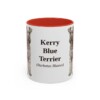 11oz Kerry Blue Terrier Latin Mug, Red, front view