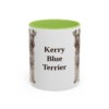 11oz Kerry Blue Terrier Mug, Light Green, front view