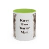 11oz-kerry-blue-terrier-mug-mom-light-green 11oz Kerry Blue Terrier Dog Mom Mug, Light Green, front view