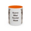 11oz-kerry-blue-terrier-mug-mom-orange 11oz Kerry Blue Terrier Dog Mom Mug, Orange, front view