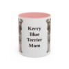 11oz-kerry-blue-terrier-mug-mom-pink 11oz Kerry Blue Terrier Dog Mom Mug, Pink, front view