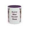 11oz-kerry-blue-terrier-mug-mom-purple 11oz Kerry Blue Terrier Dog Mom Mug, Purple, front view