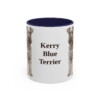 11oz Kerry Blue Terrier Mug, Navy, front view
