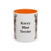 11oz Kerry Blue Terrier Mug, Orange, front view