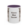 11oz Kerry Blue Terrier Mug, Purple, front view