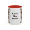 11oz Kerry Blue Terrier Mug, Red, front view