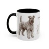 11oz Kerry Blue Terrier Mug, Black, left side view
