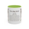 11oz Kerry Blue Terrier Mug, Light Green, front view