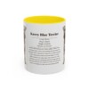 11oz Kerry Blue Terrier Mug, Yellow, front view
