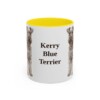 11oz Kerry Blue Terrier Mug, Yellow, front view
