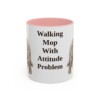 11oz Funny Komondor Mug, Pink, front view
