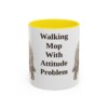 11oz Funny Komondor Mug, Yellow, front view