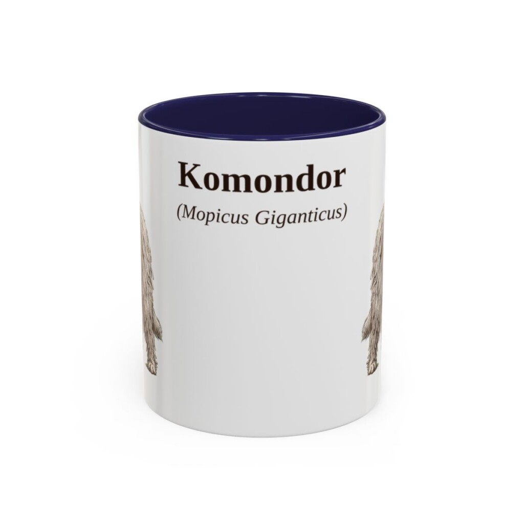 11oz Komondor Latin Mug, Navy, front view