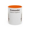 11oz Komondor Latin Mug, Orange, front view