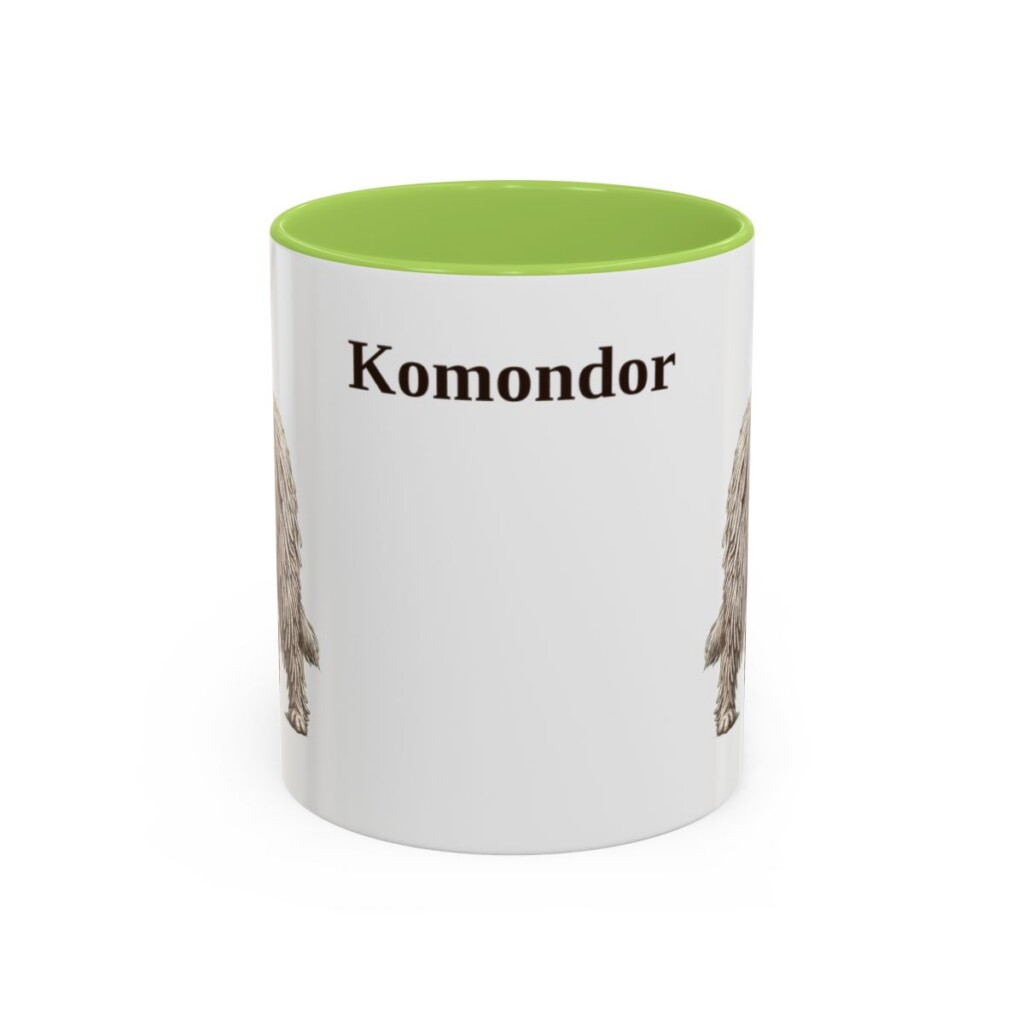 11oz Komondor Mug, Light Green, front view