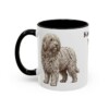 11oz Komondor Dog Mom Mug, Black, left side view