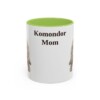 11oz Komondor Dog Mom Mug, Light Green, front view