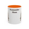 11oz Komondor Dog Mom Mug, Orange, front view