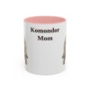 11oz Komondor Dog Mom Mug, Pink, front view