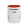 11oz Komondor Dog Mom Mug, Red, front view