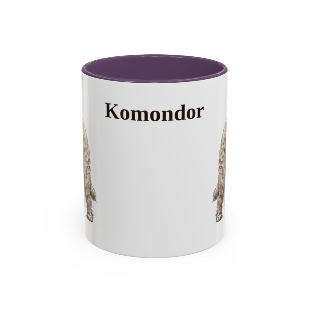 11oz Komondor Mug, Purple, front view