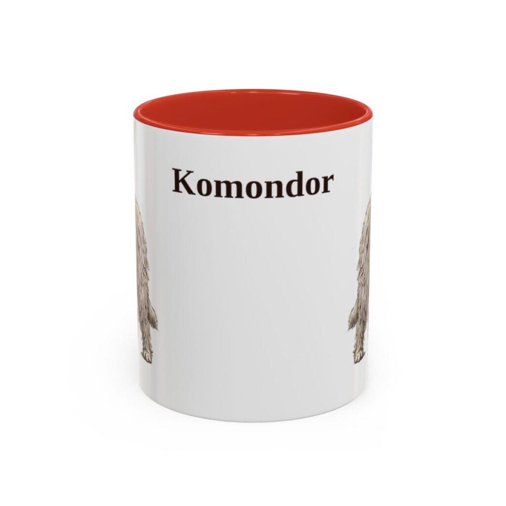 11oz Komondor Mug, Red, front view