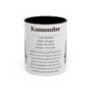 11oz Komondor Mug, Black, front view