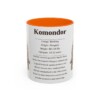 11oz Komondor Mug, Orange, front view