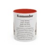 11oz Komondor Mug, Red, front view