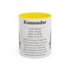 11oz Komondor Mug, Yellow, front view