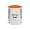 11oz Kuvasz Dog Dad Mug, Orange, front view