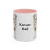 11oz Kuvasz Dog Dad Mug, Pink, front view