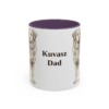 11oz Kuvasz Dog Dad Mug, Purple, front view