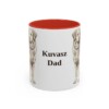 11oz Kuvasz Dog Dad Mug, Red, front view