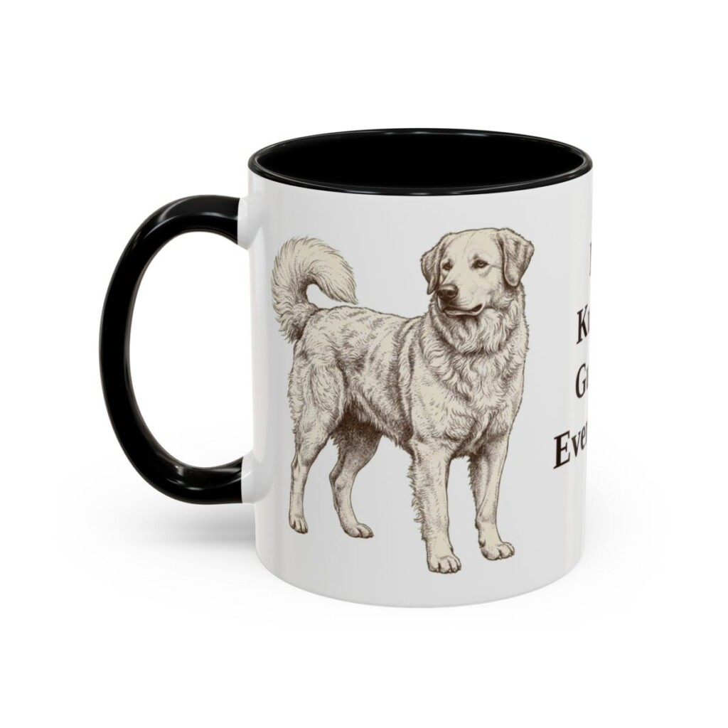 11oz Funny Kuvasz Mug, Black, left side view