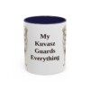11oz Funny Kuvasz Mug, Navy, front view