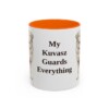 11oz Funny Kuvasz Mug, Orange, front view