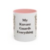 11oz Funny Kuvasz Mug, Pink, front view