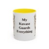 11oz Funny Kuvasz Mug, Yellow, front view