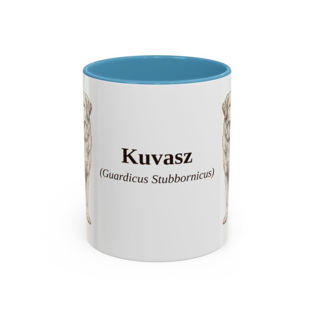 11oz-kuvasz-mug-latin-light-blue 11oz Kuvasz Latin Mug, Light Blue, front view