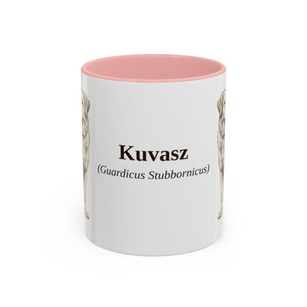 11oz-kuvasz-mug-latin-pink 11oz Kuvasz Latin Mug, Pink, front view