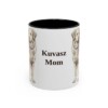 11oz Kuvasz Dog Mom Mug, Black, front view