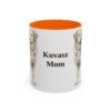 11oz Kuvasz Dog Mom Mug, Orange, front view