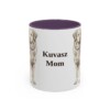 11oz Kuvasz Dog Mom Mug, Purple, front view