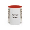 11oz Kuvasz Dog Mom Mug, Red, front view