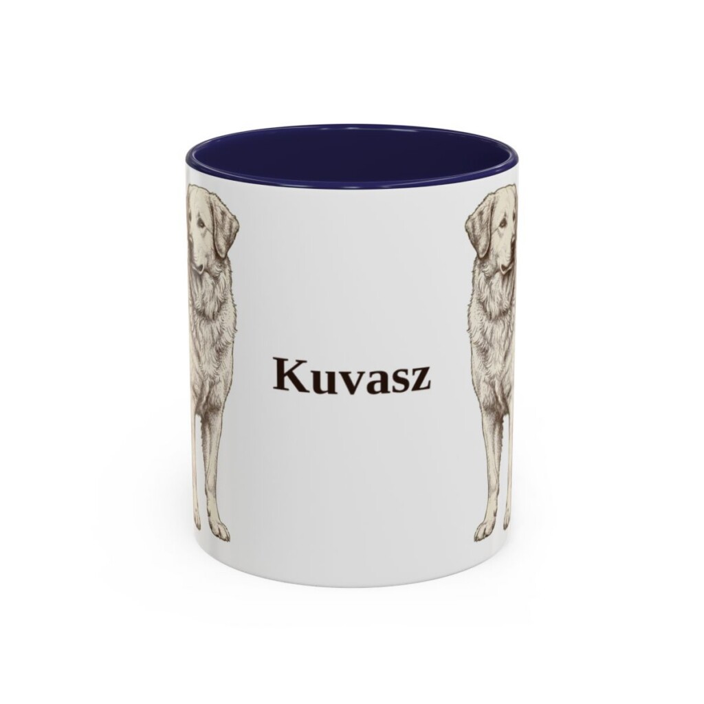 11oz Kuvasz Mug, Navy, front view